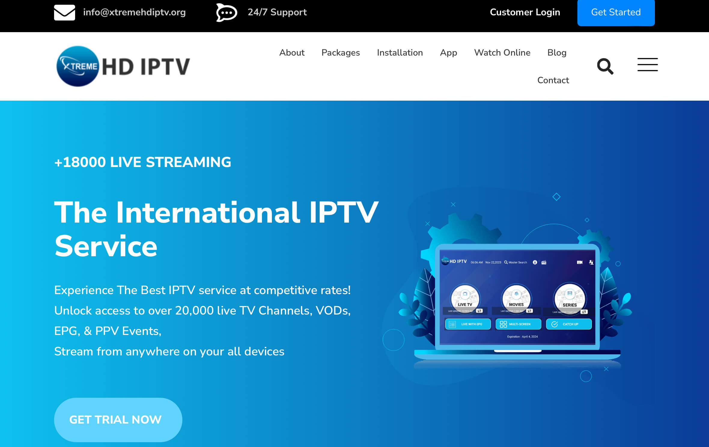 VISIT Xtreme HD IPTV website 