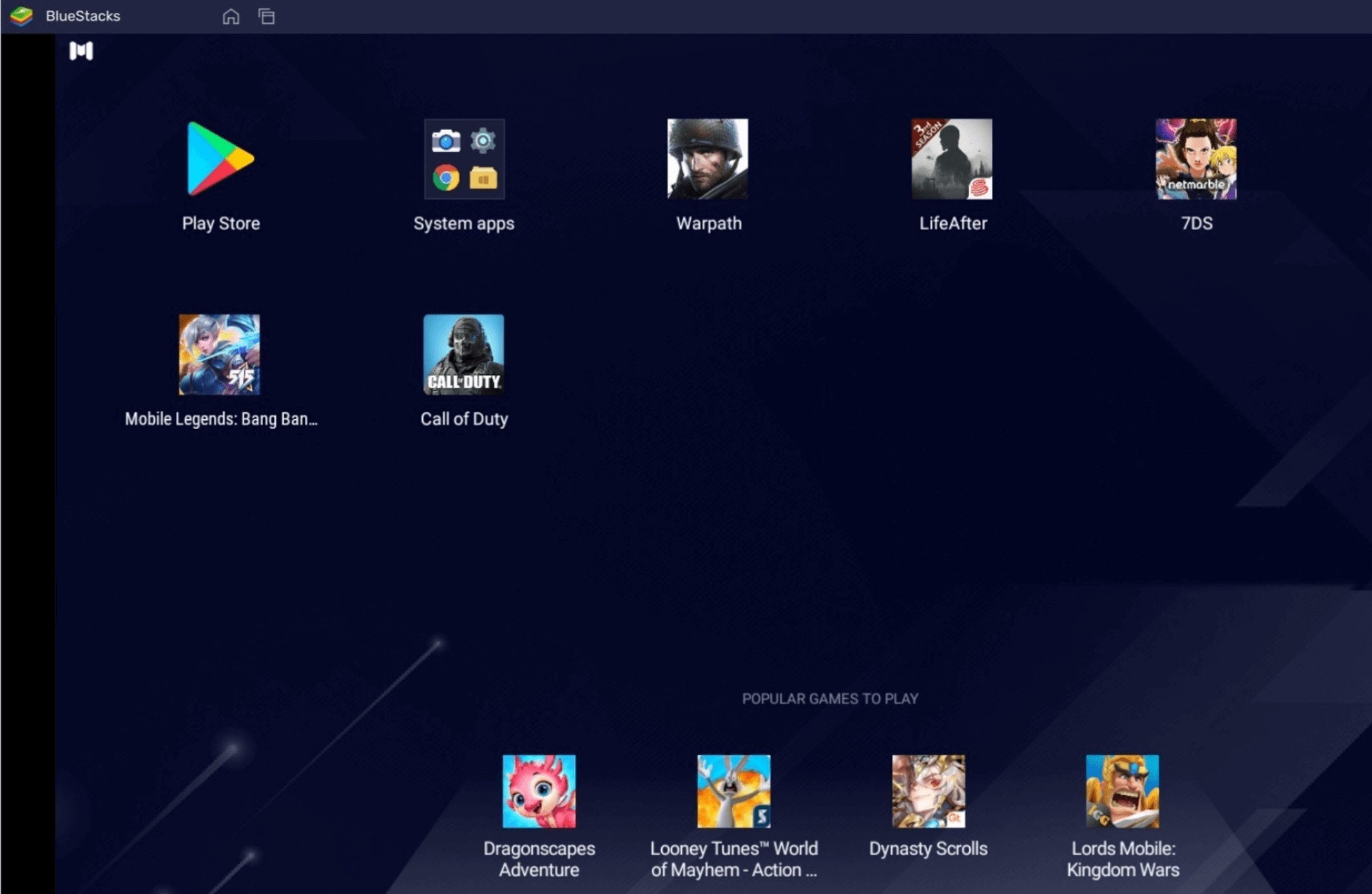 Open BlueStacks