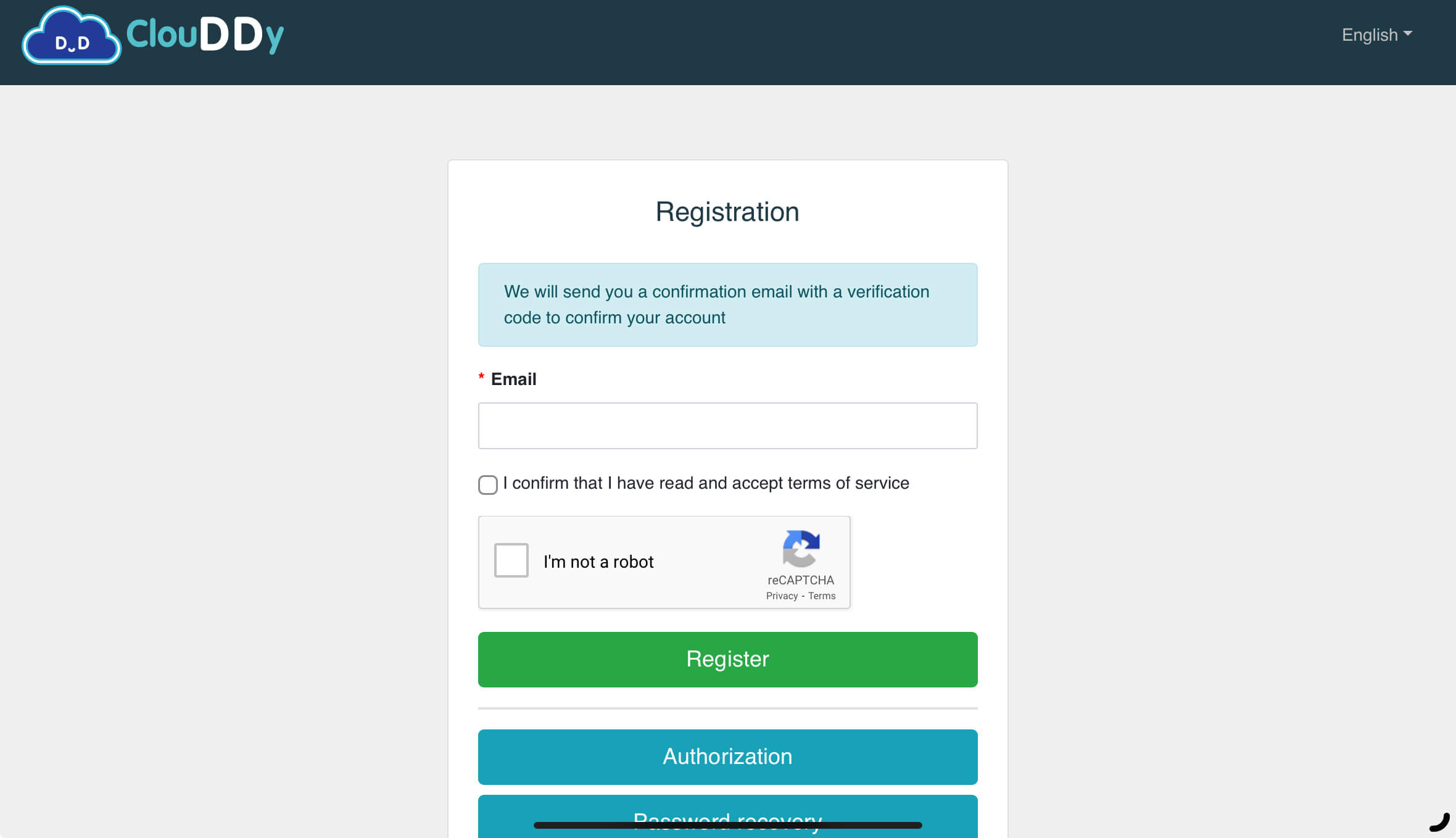 Register for ClouDDy IPTV 