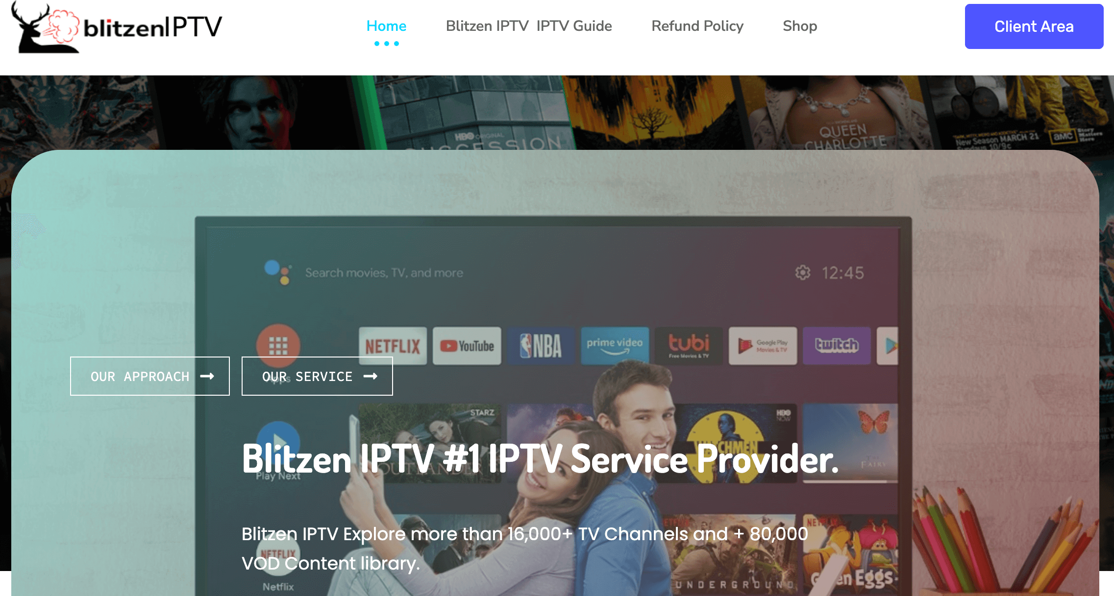 Visit Blitzen IPTV website